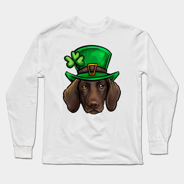 St Patricks Day German Shorthaired Pointer Long Sleeve T-Shirt by whyitsme